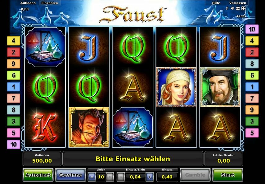 Faust Online Casino Echtgeld